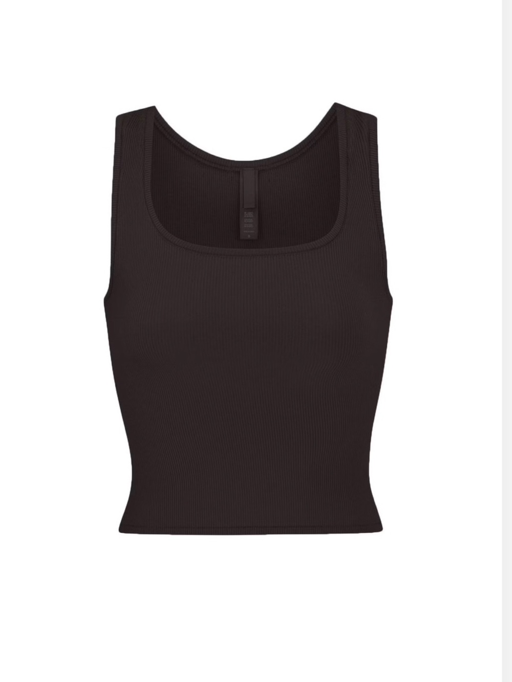 Skims soft lounge Ribbed Scoop NeckTank Top - black size S